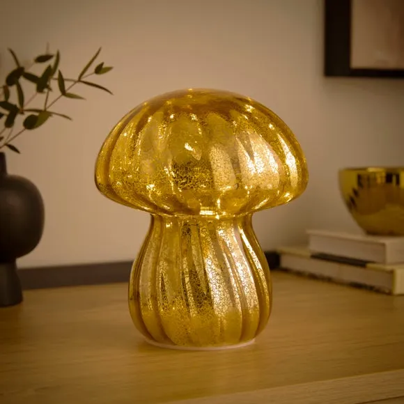 Mini Mushroom Glass LED Table Lamp 2