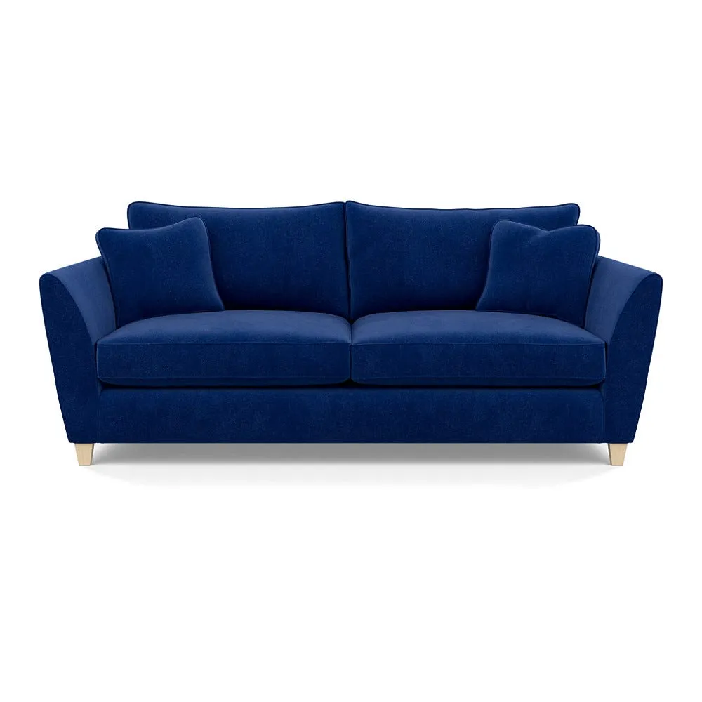 Heal's Torino 4 Seater Sofa Smart Luxe Velvet Azure Natural Feet 1