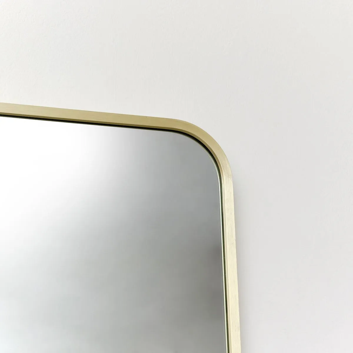 Melody Maison Gold Curved Framed Wall Mirror 70cm X 50cm in Metallic Gold 6