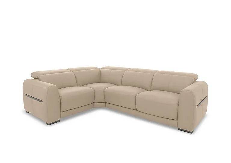 Edison Small Leather Left Hand Facing Corner Sofa