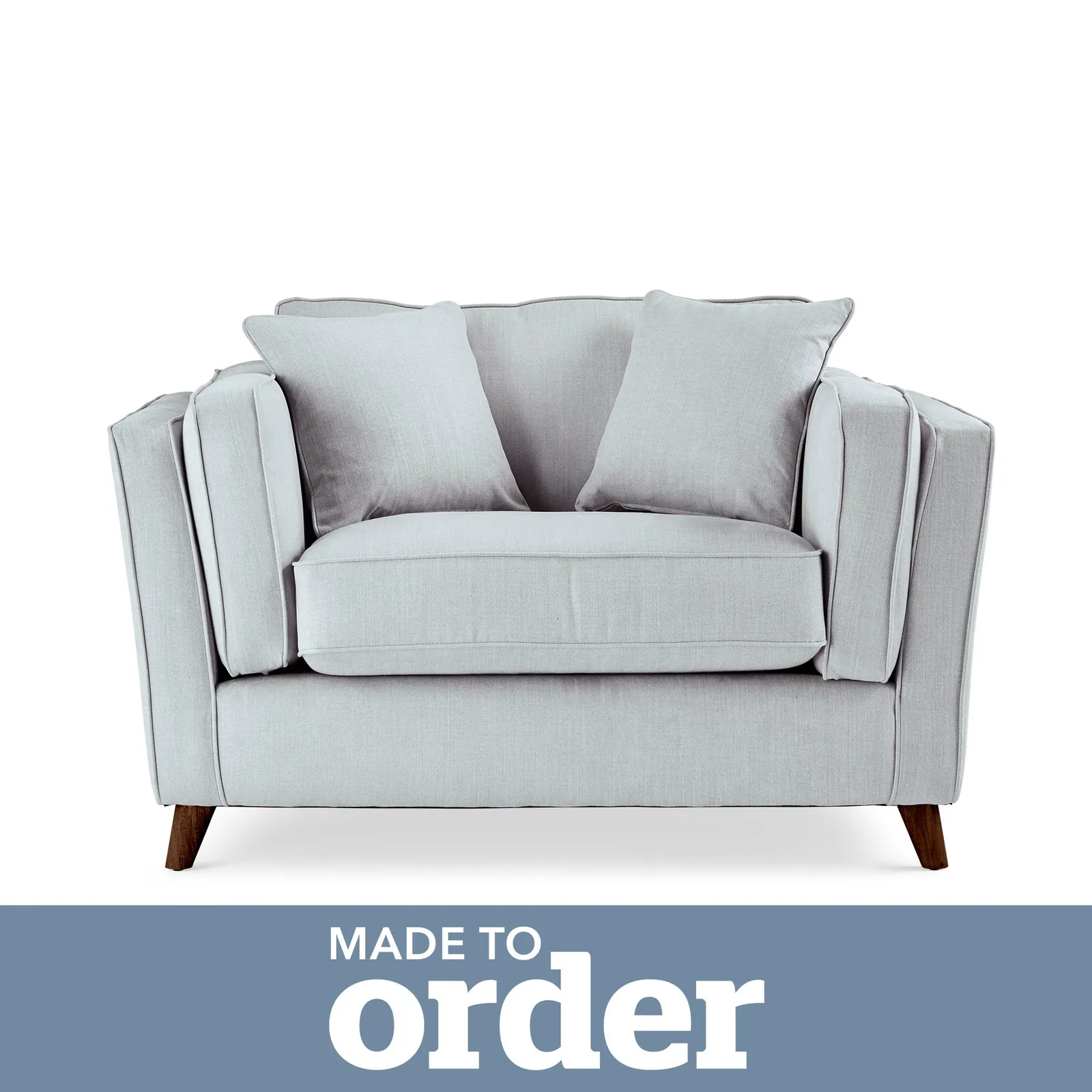 Arabella Snuggle Chair Brushed Plain Fabric Grey