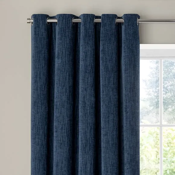 Chenille Ultra Blackout Eyelet Curtains