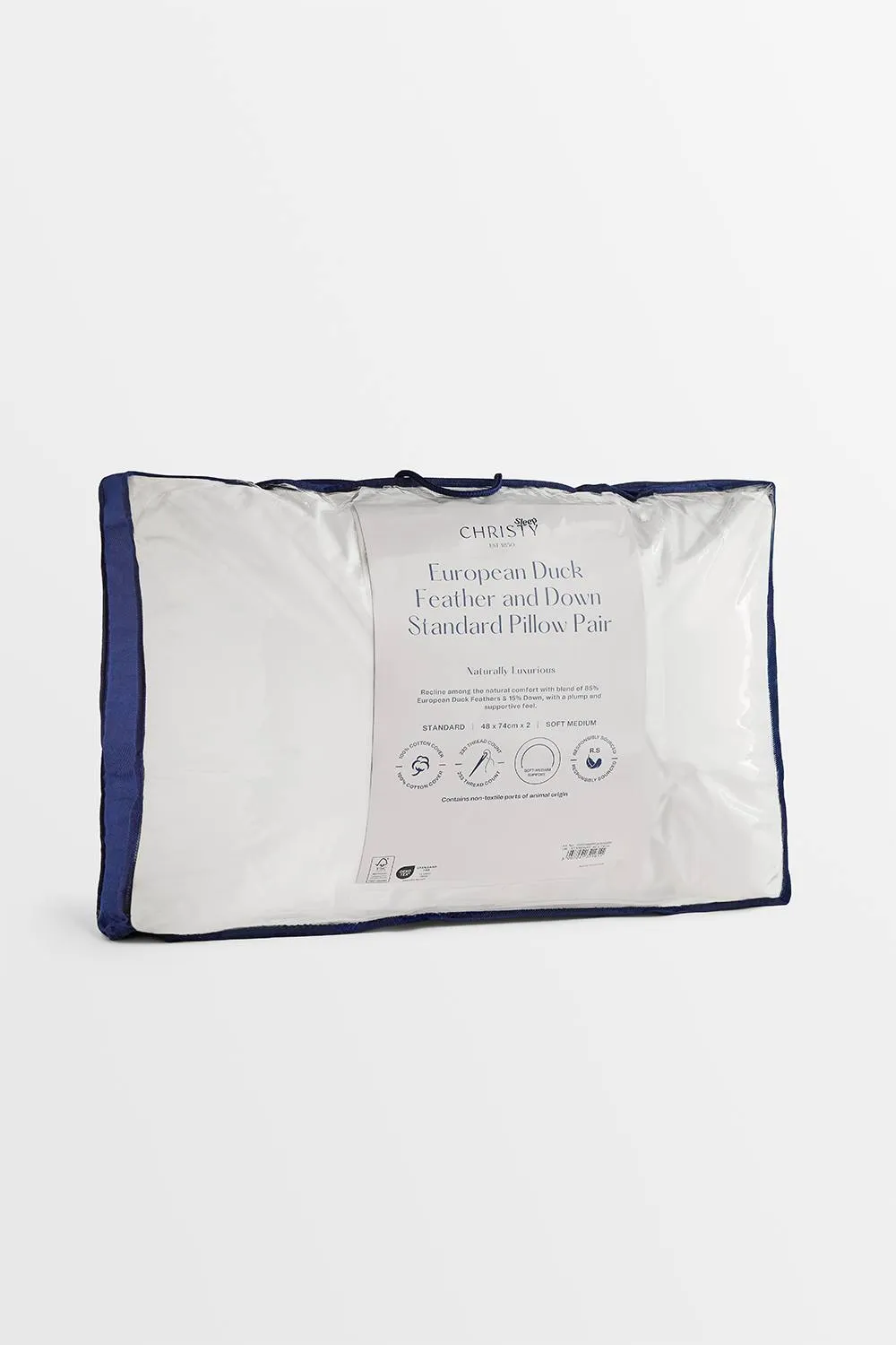 CHRISTY 'Cloud Loft' Luxurious Micro Loft Medium Firm Pillow Pair in White 2
