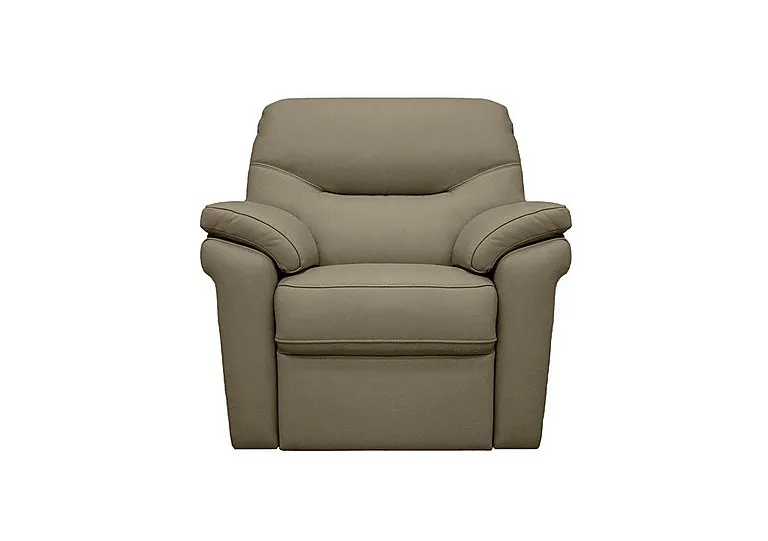 Seattle Leather Power Recliner Armchair with Power Lumbar and Heated Seat