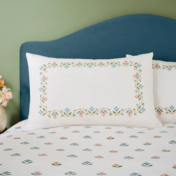 Ember Floral Polycotton Duvet Cover & Pillowcase Set 5