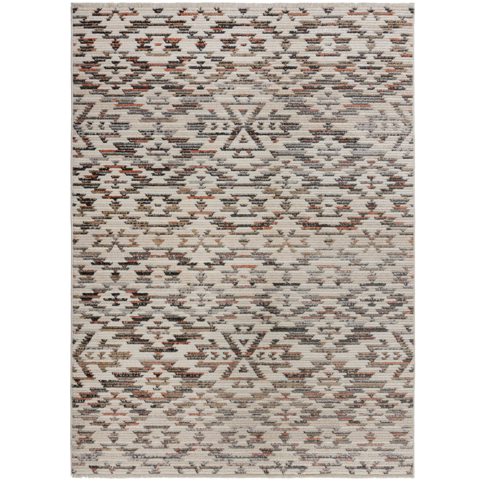 Ryder Rug Brown, Grey and White