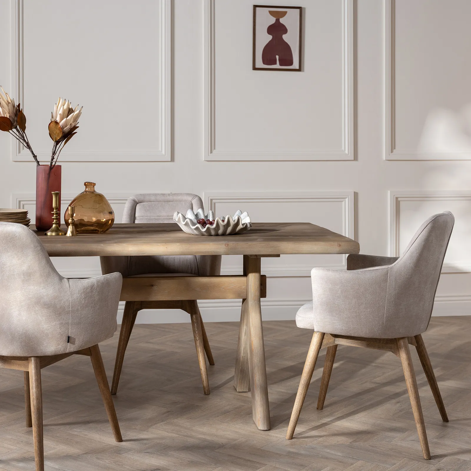 Hida Dining Chair With Arms, Neutral | Barker & Stonehouse 2