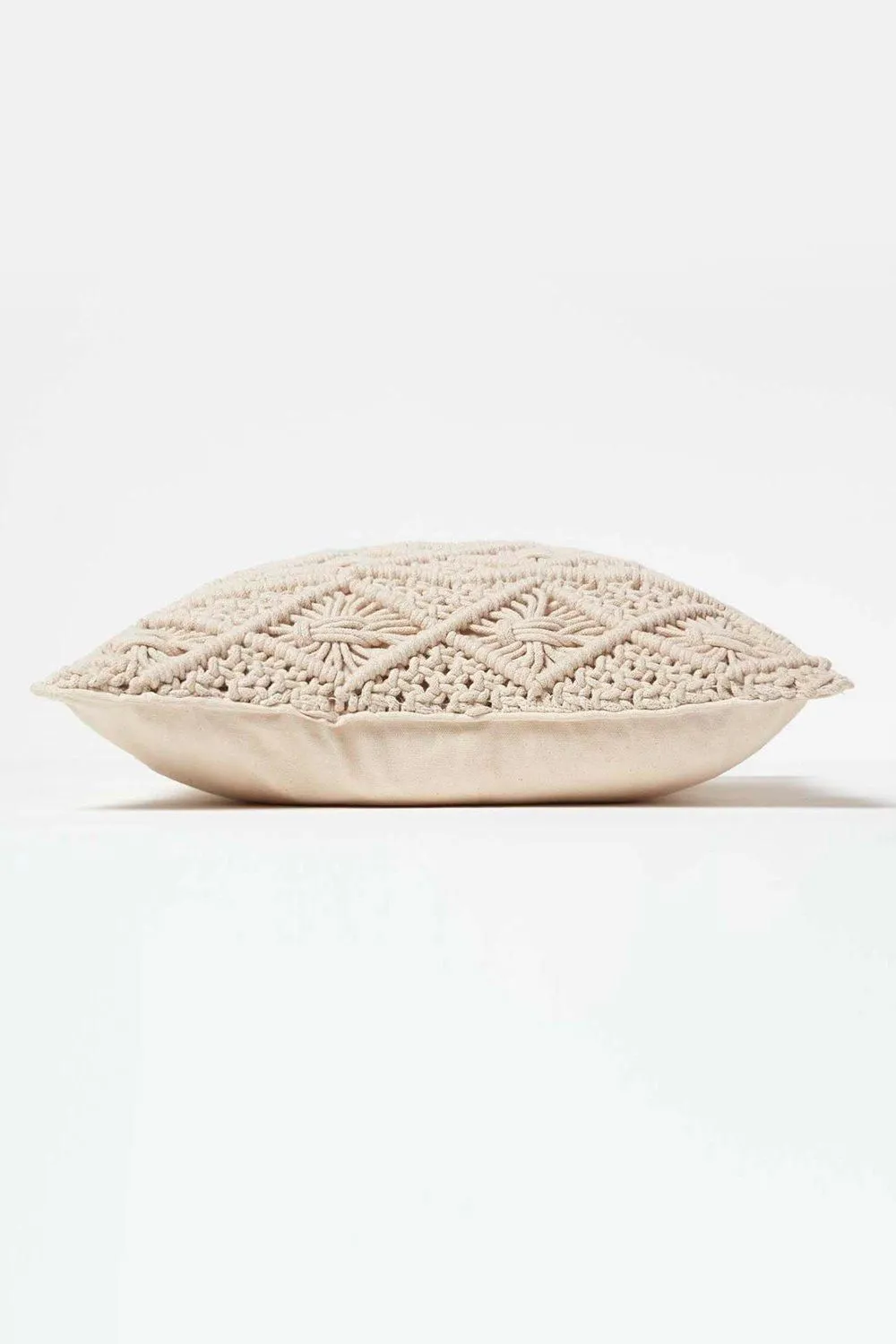 Homescapes Willow Handwoven Natural Macrame Cushion 4