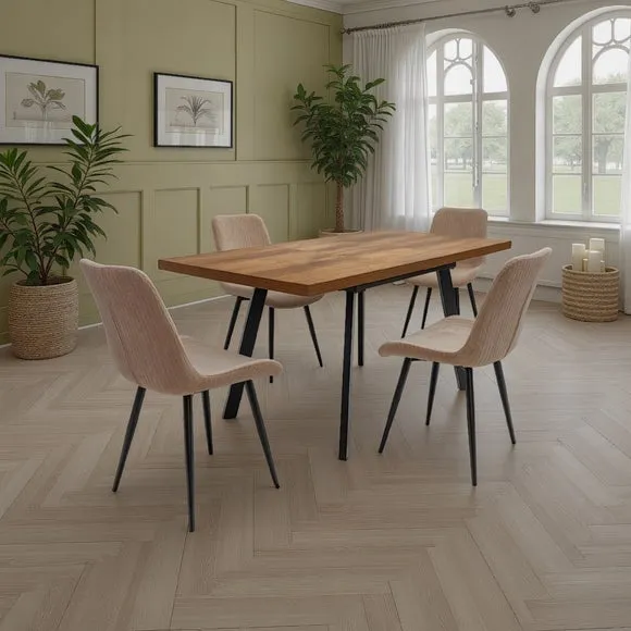 Panama Rectangular 4-6 Seater Small Extendable Dining Table