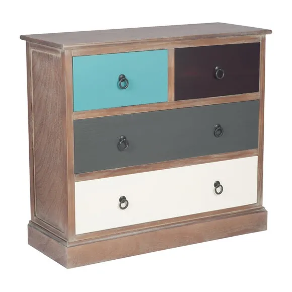 Pacific Loft 4 Wide Drawer Chest, Pine 3