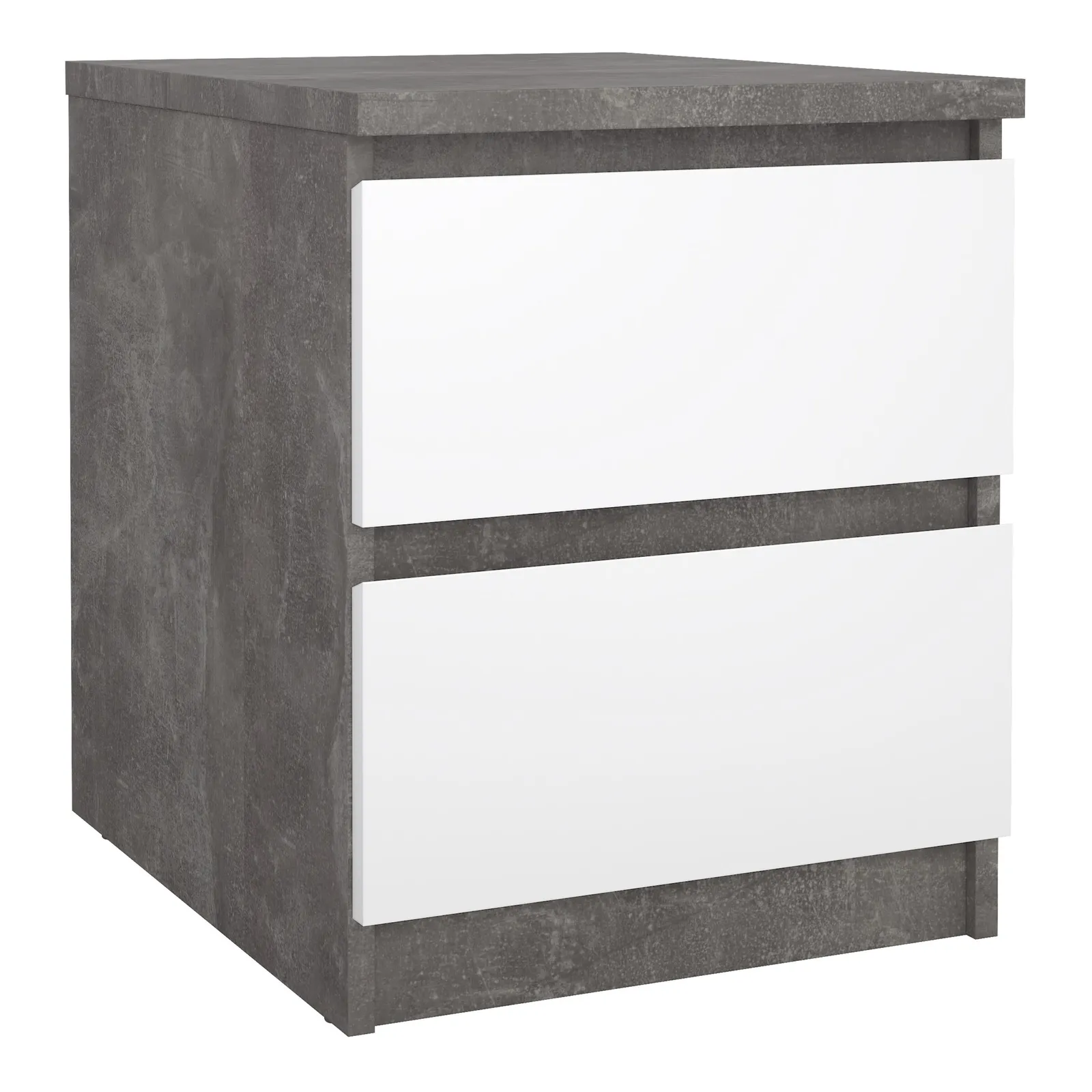Furniture To Go Naia Bedside 2 Drawers in Grey