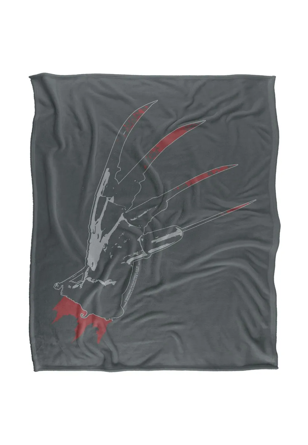 Warner Brothers Nightmare on Elm Street Glove Silky Touch Super Soft Throw Blanket in White