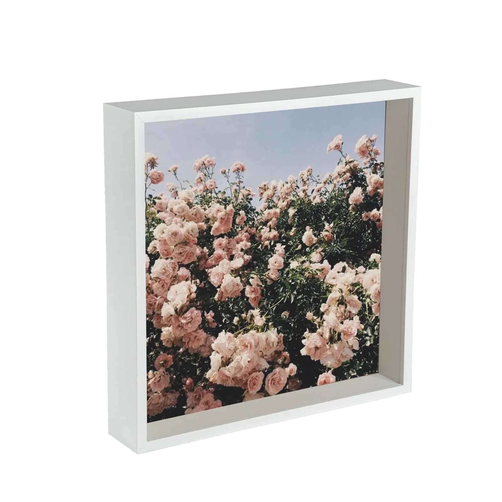 Nicola Spring 3D Deep Box Photo Frame - 12 x 12" - Pack of 1 in White