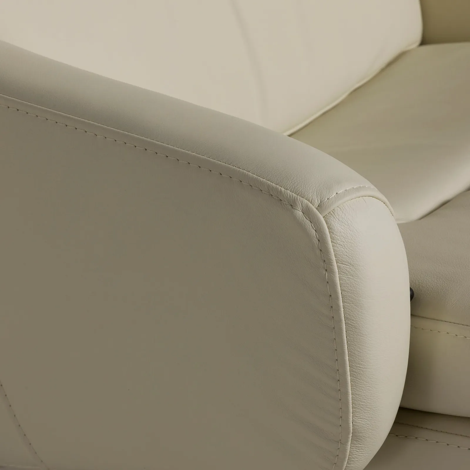 Lyra Sp6100 Recliner Chair & Footstool, White Leather | Barker & Stonehouse 6