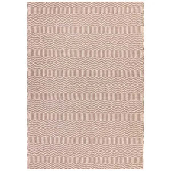 Twine Cotton and Wool Rug  Pink