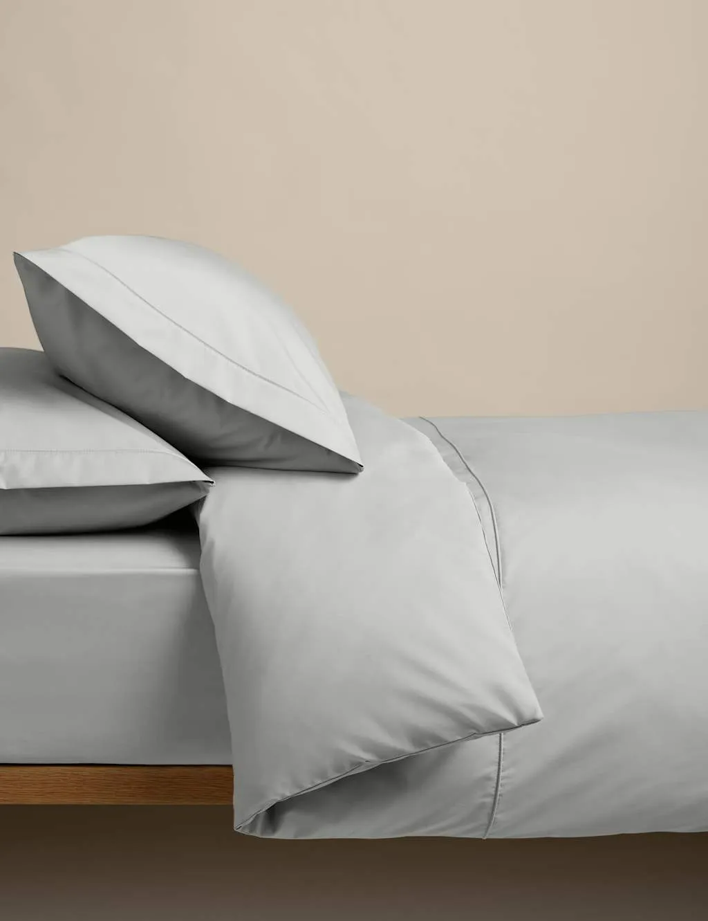 M&S Egyptian Cotton 230 Thread Count Crisp Bedding Set Dove