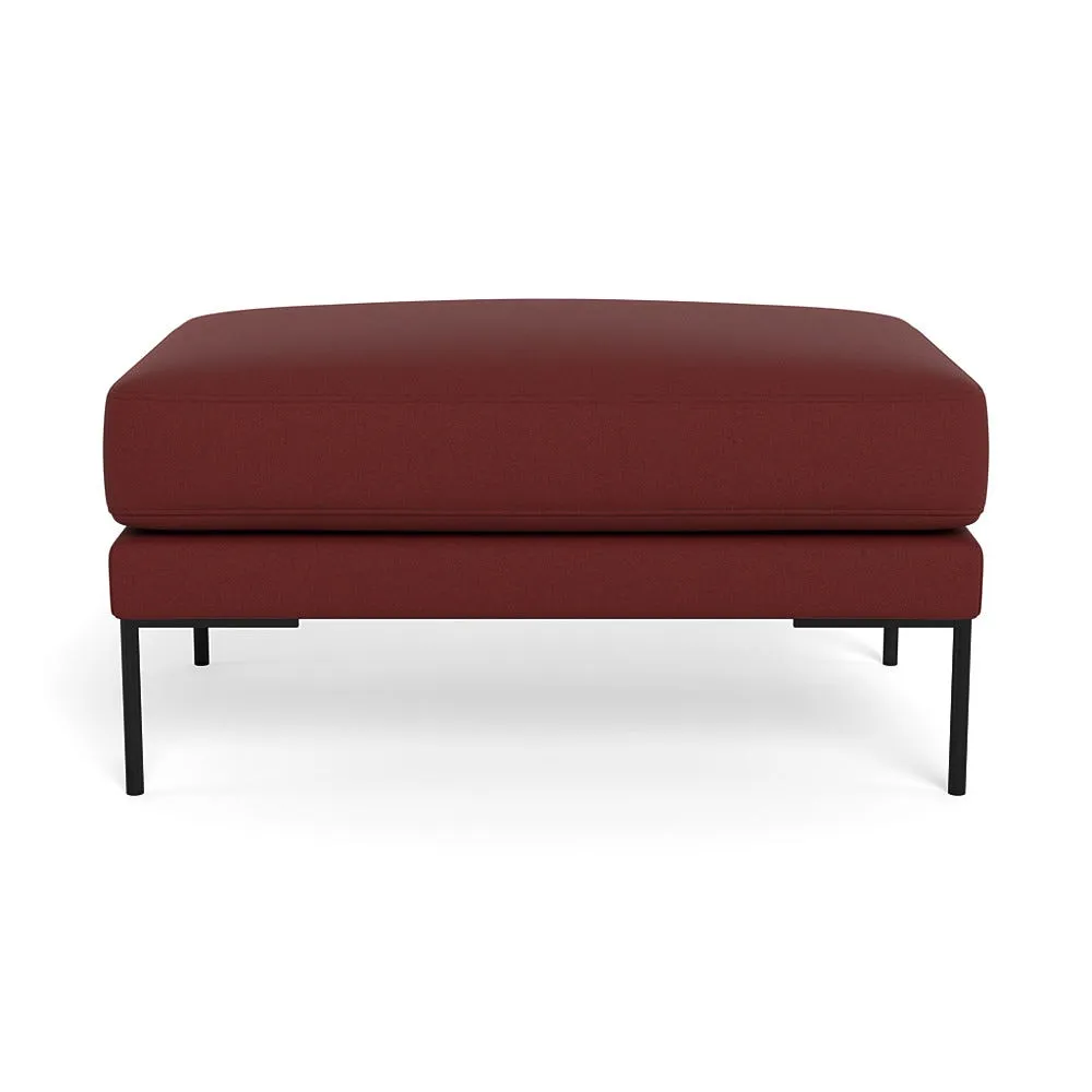 Heal's Torrington Ottoman Capelo Linen-Cotton Etruscan Red Black Feet 1