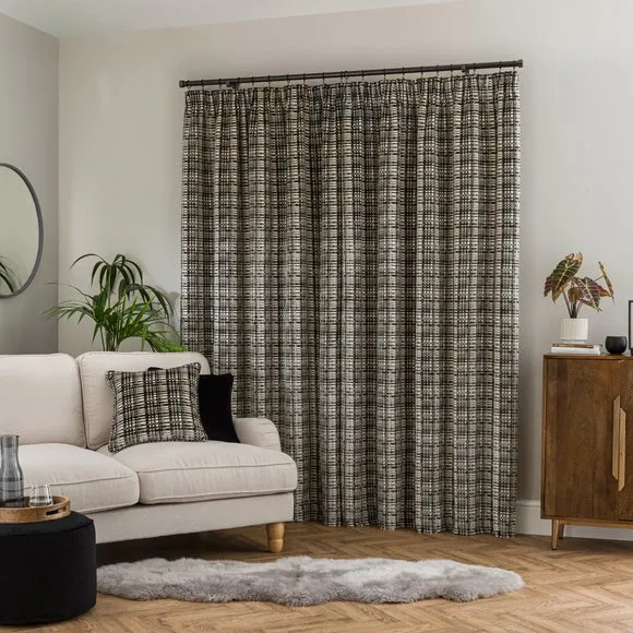 Roxana Cut Velvet Pencil Pleat Curtains 4