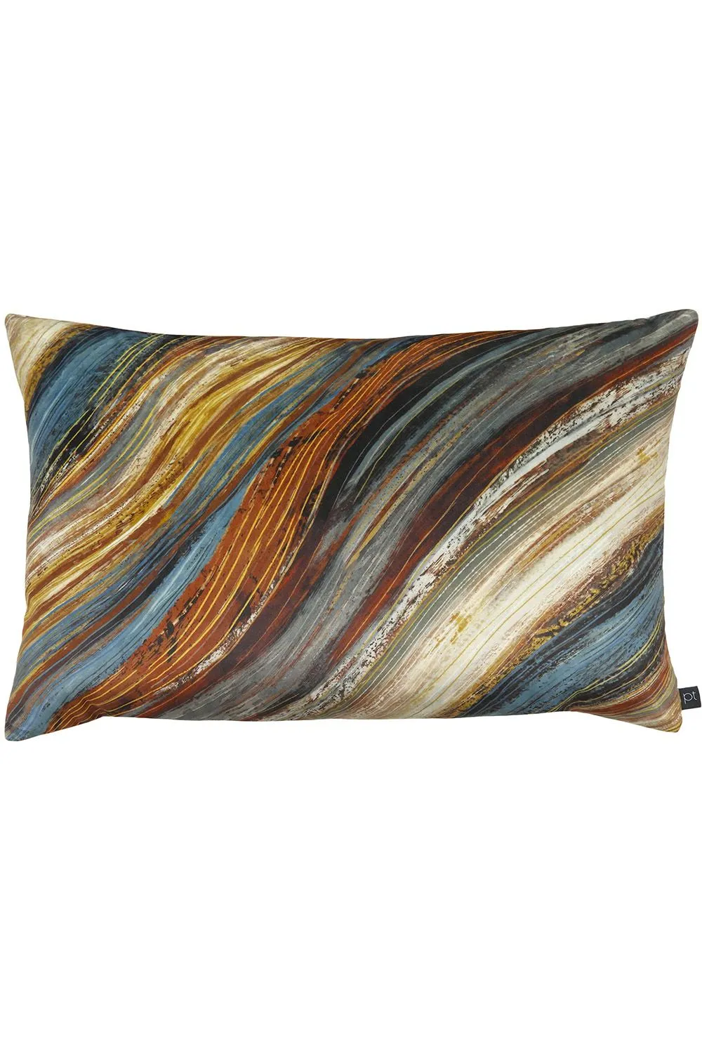 Prestigious Textiles Heartwood Cerulean Velvet Cushion in Dark Red
