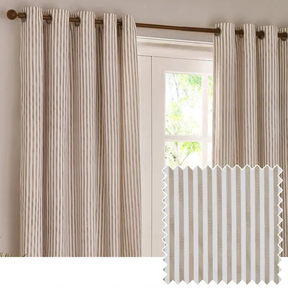 Yard Hebden Striped Eyelet Curtains (Blackout Available) 4
