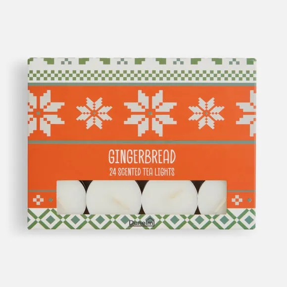 Set of 24 Gingerbread Tealights 3