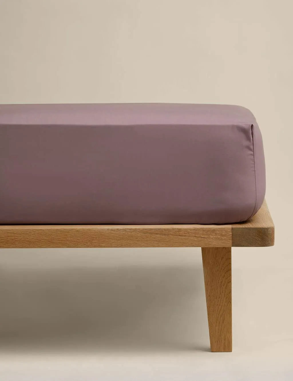 M&S Egyptian Cotton 230 Thread Count Crisp Fitted Sheet Mauve