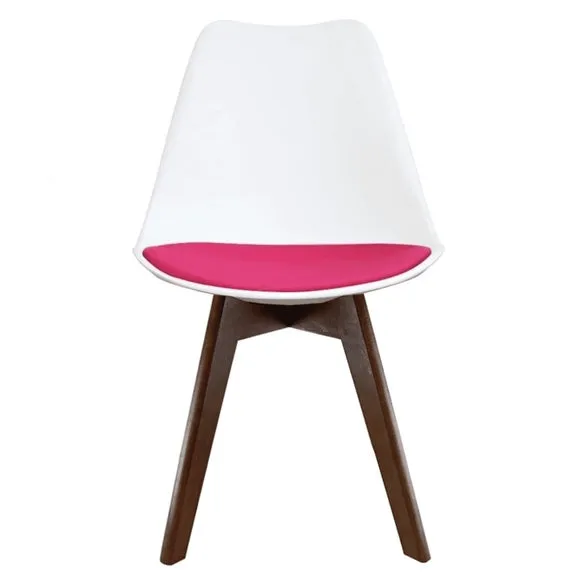 Fusion Living Soho White Plastic Dining Chair with Squared Legs 3