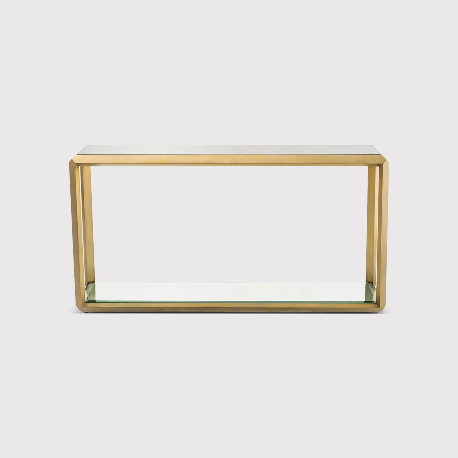 Eichholtz Callum Console Table Brushed Brass Finish, Gold Glass | Barker & Stonehouse