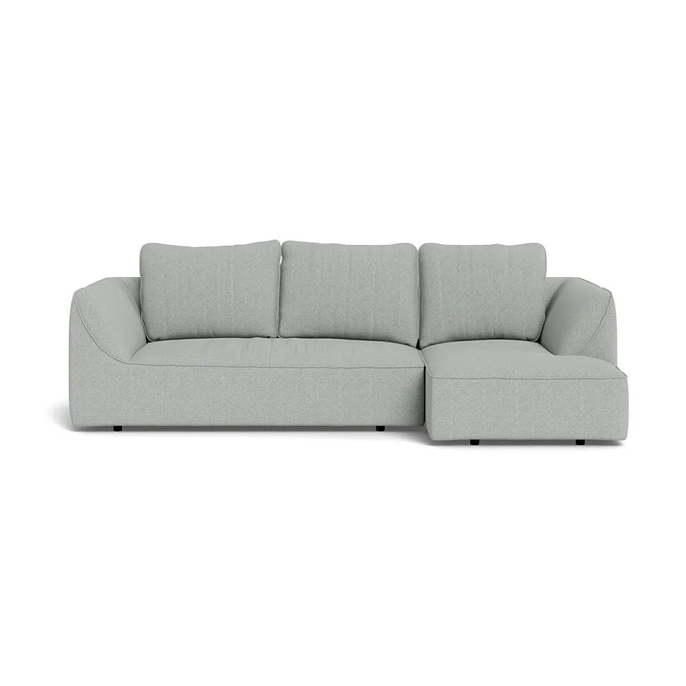Heal's Morven Right Hand Facing Corner Chaise Sofa Melton Wool Limestone 1