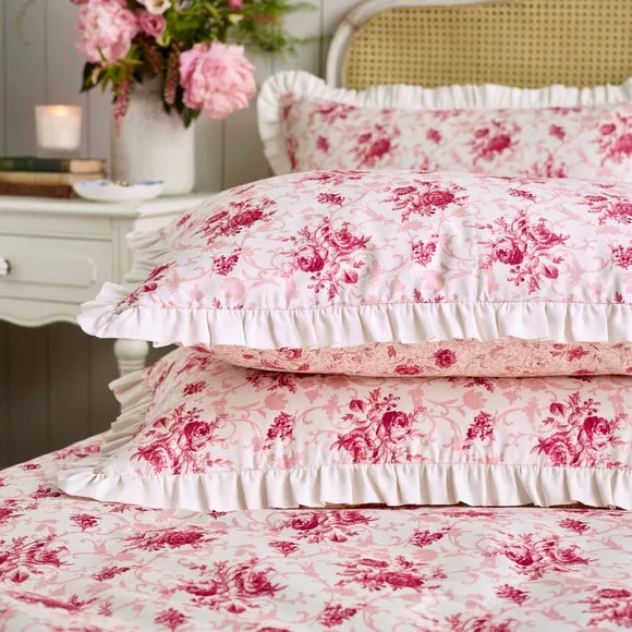 Dorma Archive Rosewood 100% Cotton Duvet Cover & Pillowcase Set 4