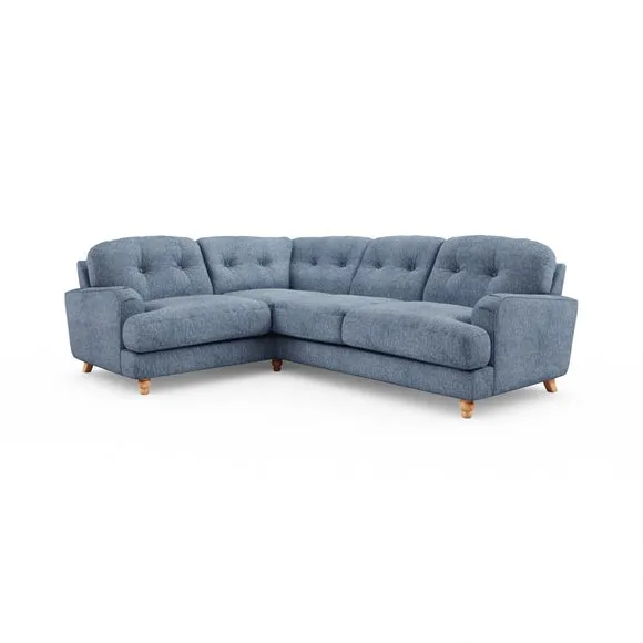 Martha Slub Faux Linen Full Corner Sofa 6