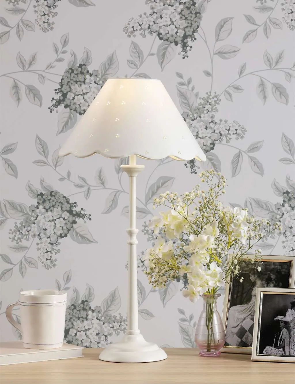 Laura Ashley Cordwell Table Lamp White