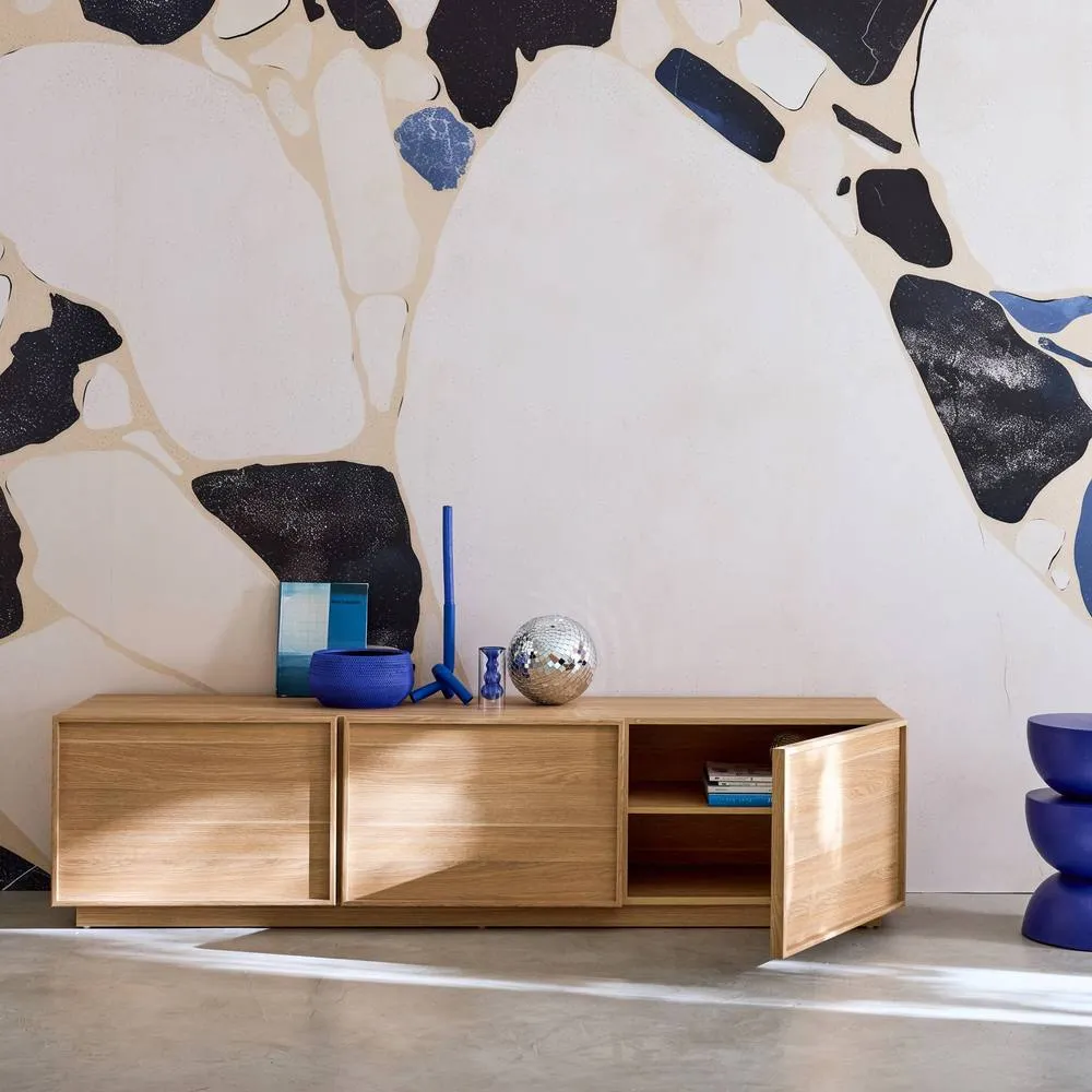sweeek TV stand 3 doors 180cm wood decor in Beige 4