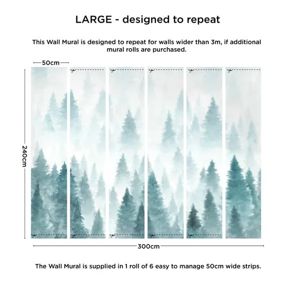 Pine Forest Wall Mural 4