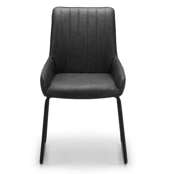 Soho Set Of 2 Dining Chairs, Faux Leather 4