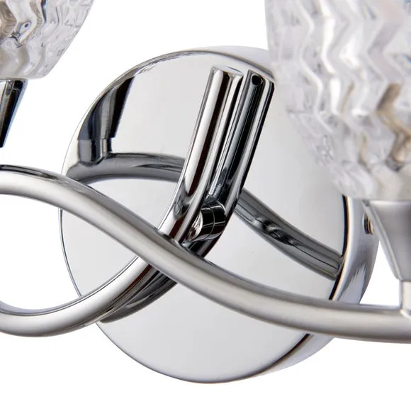 Vogue Boyer 2 Light Wall Light Chrome 6
