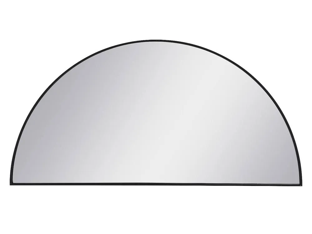 Vente-unique Set Of 2 Half-Circle Design Metal Mirror - W.50 X H.100 Cm - Black 5