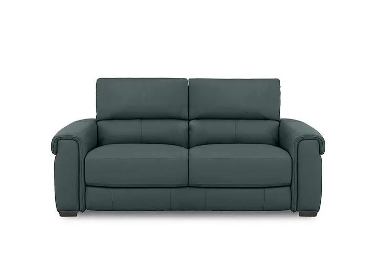 Nixon Leather 3 Seater Sofa - BV Lake Green
