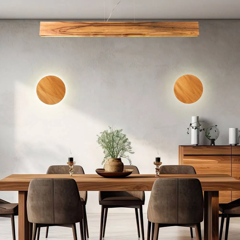 Netlighting Clean Flush Wall Lamp Teak in Brown 2