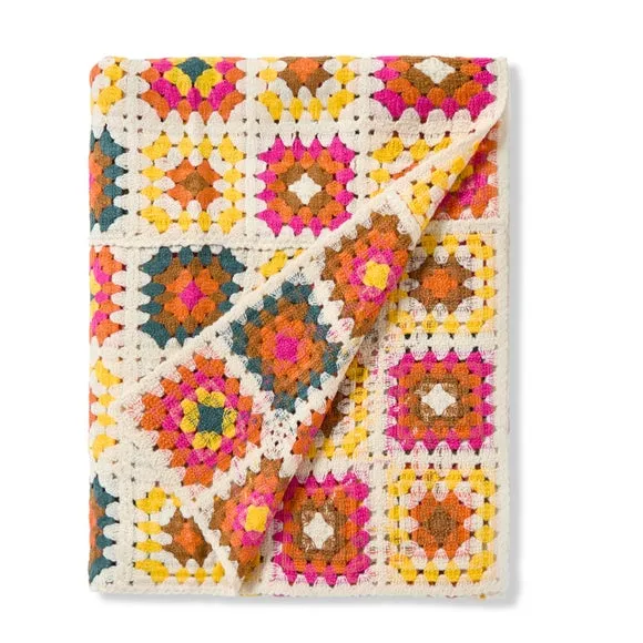 Vintage Emporium Crochet Throw Blanket 130cm x 180cm 4