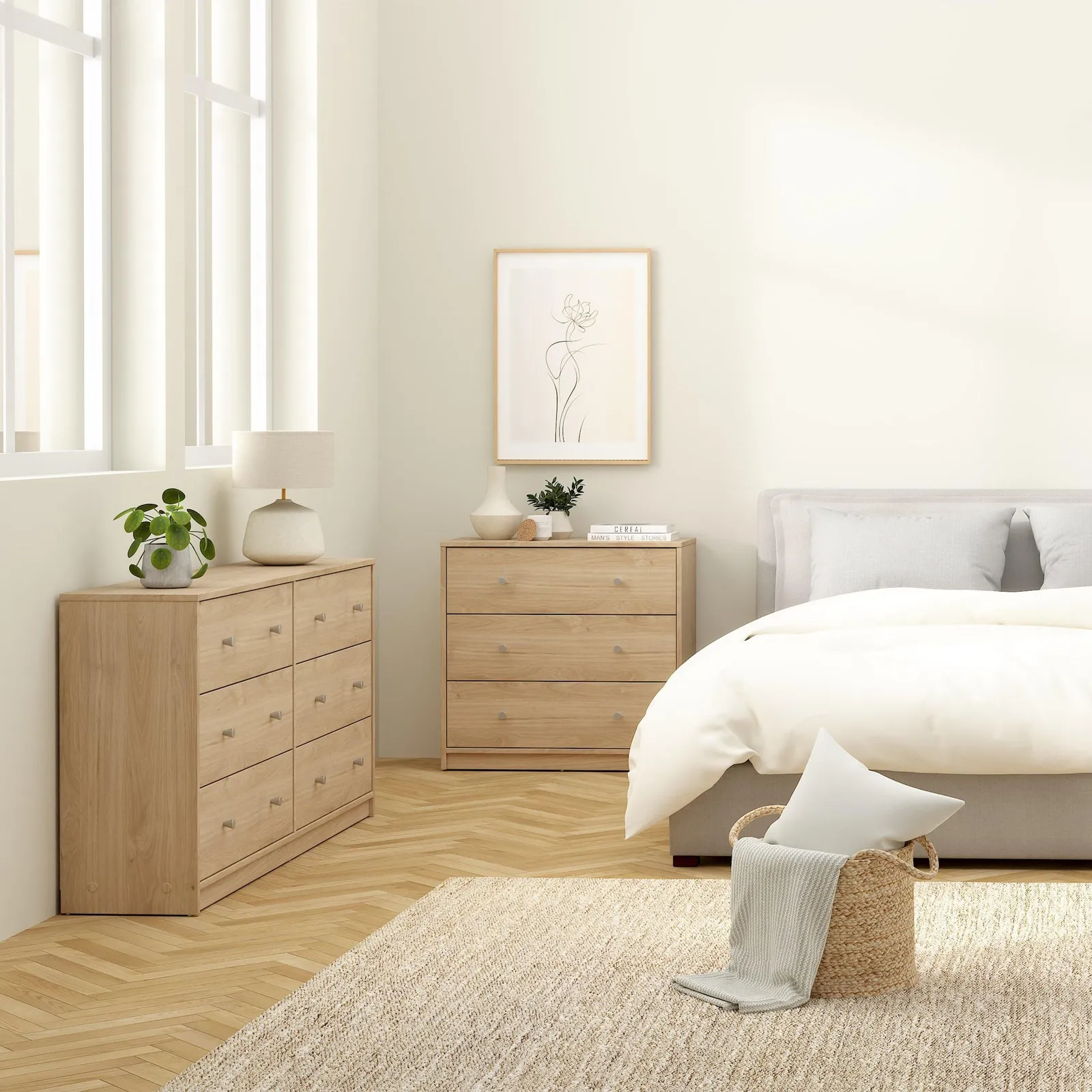 Furniture To Go May Chest of 6 Drawers (3+3) in Light Oak 6