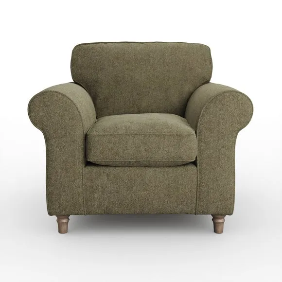 Flori Soft Chenille Armchair 6
