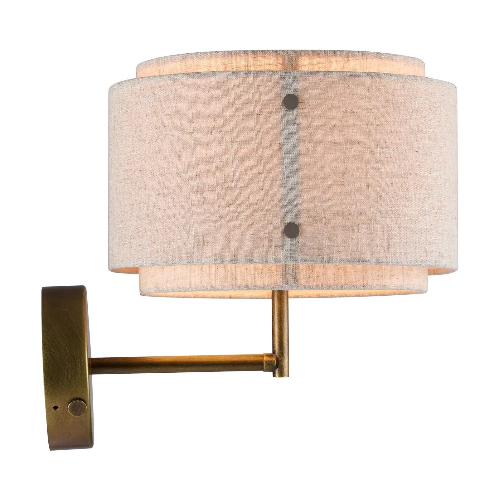 Nordlux Takai Wall Light Beige Textile E27 Switch Plug In/Mains 2