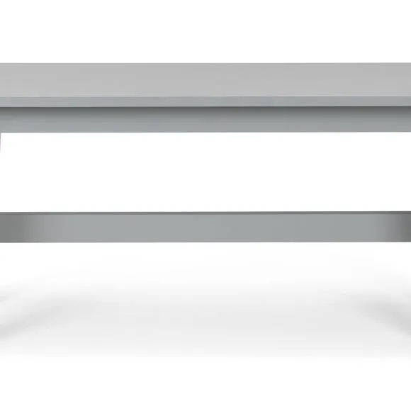 Kobe 4 Seater Rectangular Dining Table with 2 Benches, Grey 2
