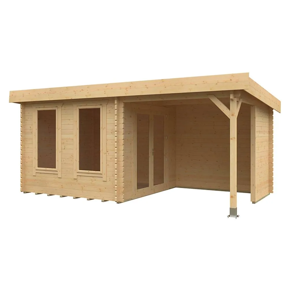 Buttercup Farm 18x10 The Lulworth 44mm Cabin - L535 x W295 x H243.8 cm in Natural