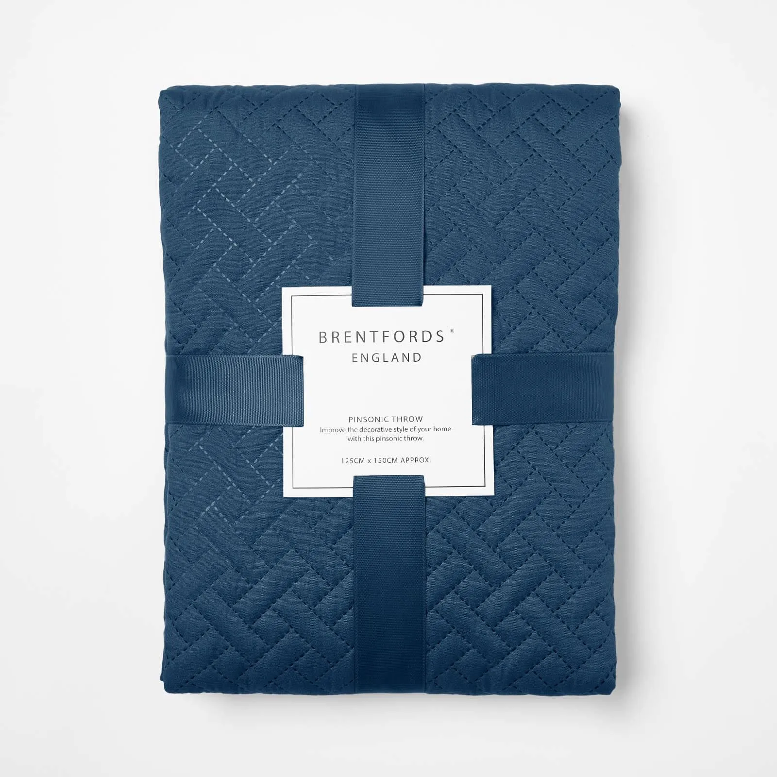 OHS Geo Pinsonic Throw Blanket Quilted Bedspread in Navy