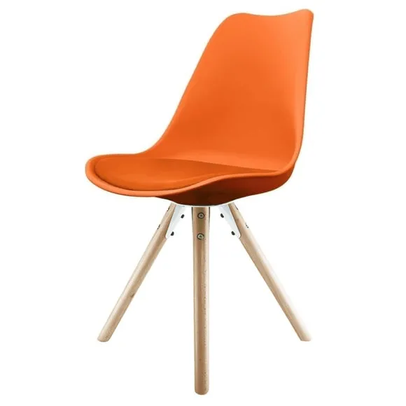 Fusion Living Soho Plastic Dining Chair with Pyramid Legs 2
