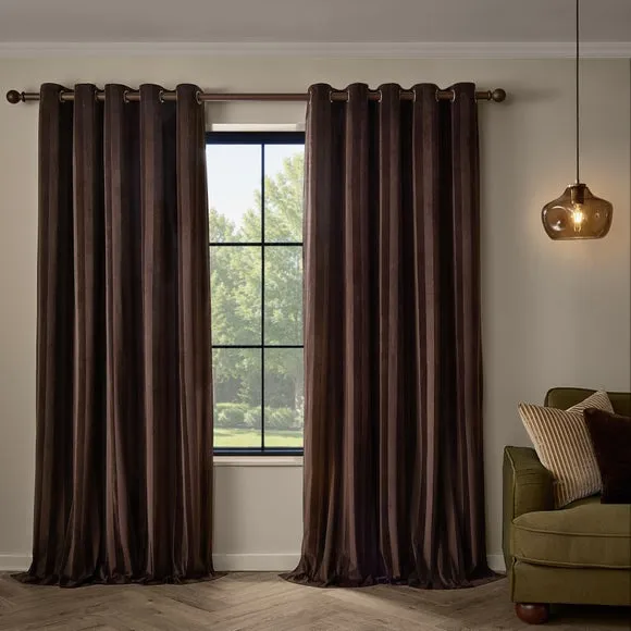 Paoletti Regency Stripe Eyelet Curtains 2