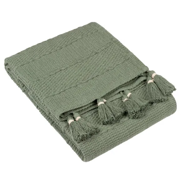 Yard Caliche Woven Cotton Throw Blanket 130cm x 180cm 3