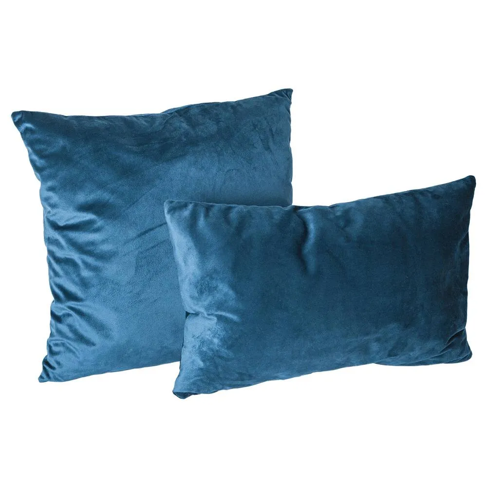 Nicola Spring Rectangle Velvet Cushions - 60cm x 40cm - Pack of 4 in Blue 4